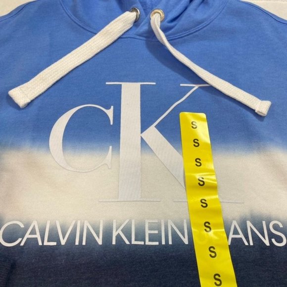 Calvin Klein Tie Dye Crop Hooded Sweatshirt - Picture 4 of 12